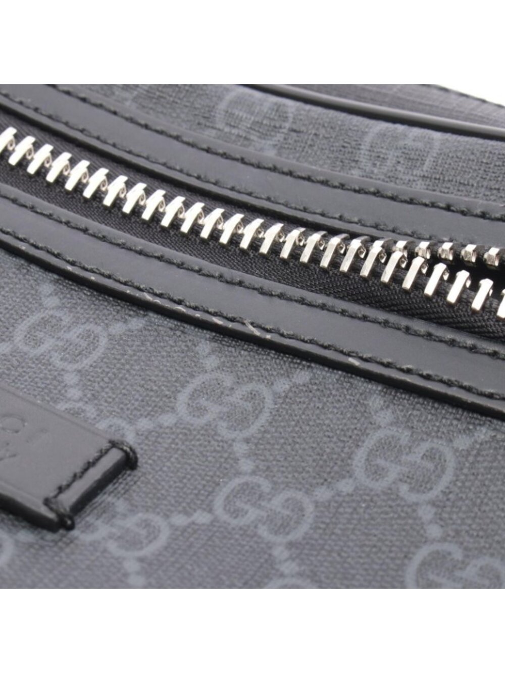 Gucci Waist Bag Soft GG Supreme Sherry Line Black Canvas Leather - Picture 6 of 7